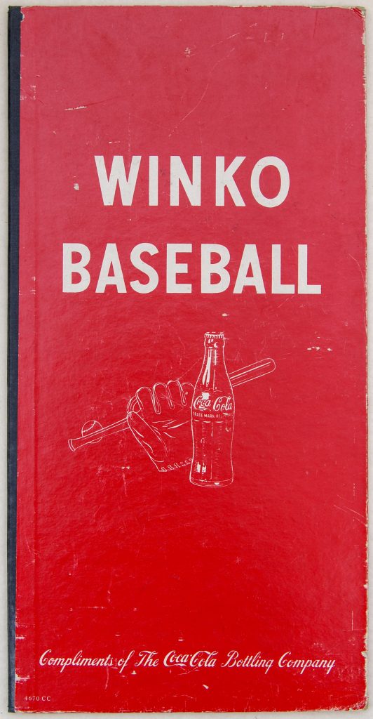 Tucker Tw ID • BRA-44 — publisher • Milton Bradley / Coca-Cola — title • WINKO BASEBALL