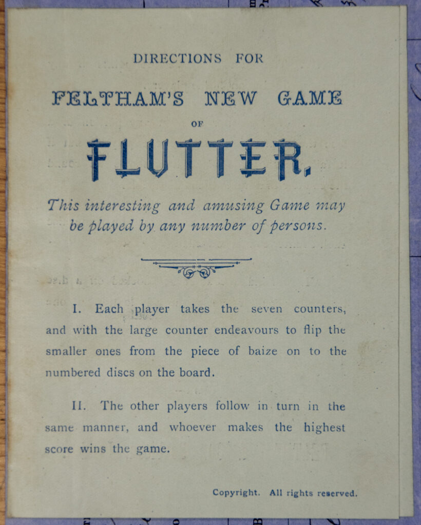Tucker Tw ID • FEL-01 — publisher • Feltham & Co. (Barbican, London) — title • Flutter
