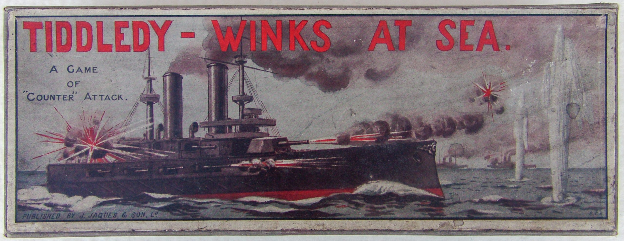 Tucker Tw ID • JAQ-01 — publisher • J. JAQUES & SON, LD. — title • TIDDLEDY-WINKS AT SEA