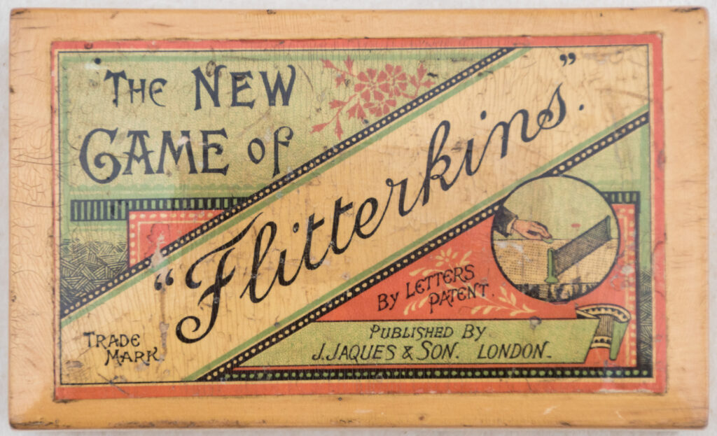 Tucker Tw ID • JAQ-10 — publisher • J. Jaques & Son — title • THE NEW GAME of "Flitterkins"