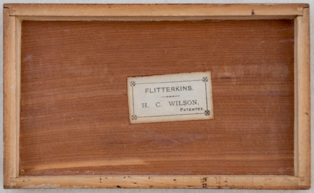 Tucker Tw ID • JAQ-10 — publisher • J. Jaques & Son — title • THE NEW GAME of "Flitterkins"