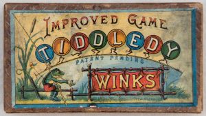 Tucker Tw ID • MCL-02v1c4 — publisher • McLoughlin Bros., New York — title • IMPROVED GAME TIDDLEDY PATENT PENDING WINKS