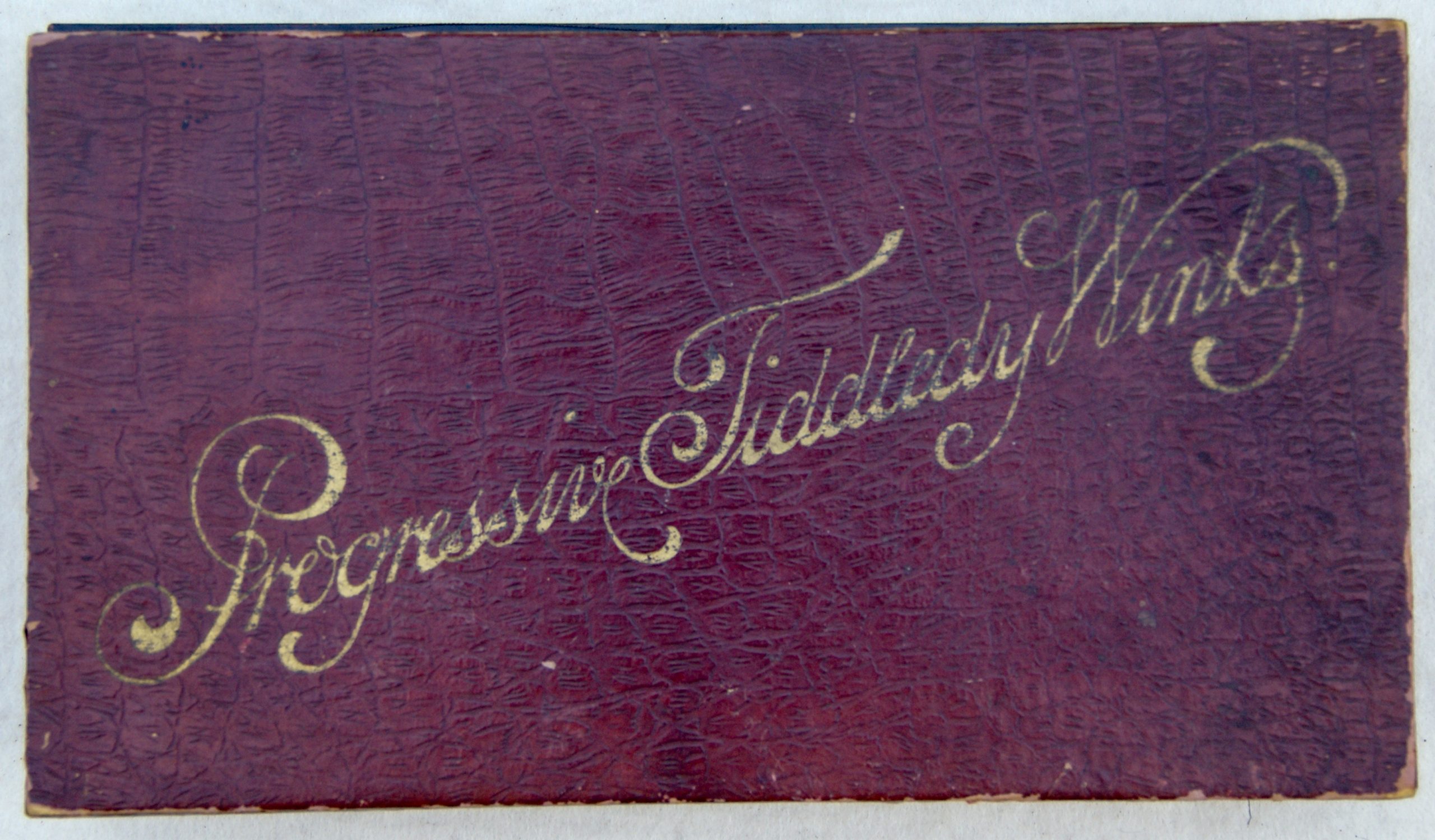 Tucker Tw ID • MCL-08 — publisher • McLoughlin Bros. — title • Progressive Tiddledy Winks