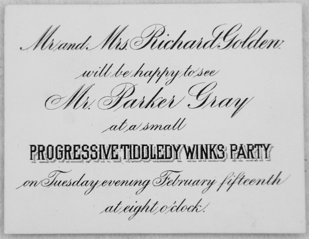 Tucker Tw ID • MCL-08 — publisher • McLoughlin Bros. — title • Progressive Tiddledy Winks