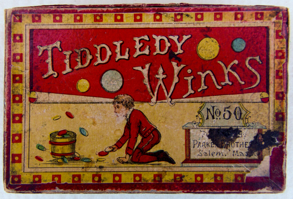 Tucker Tw ID • PBR-37v2 — AGPI ID • G-30138 — publisher • Parker Brothers (Salem, Massachu — title • TIDDLEDY Winks No. 50 — notes • Publisher catalog number: 50. — keywords • Parker Brothers, game, game cover, gc-image, publisher