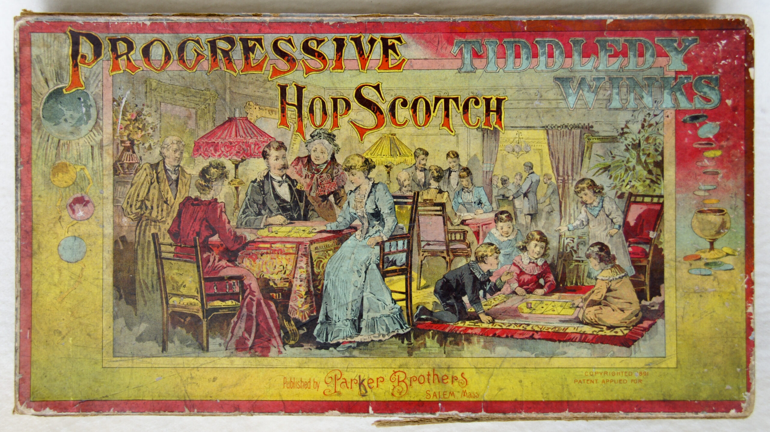Tucker Tw ID • PBR-81c1 — publisher • Parker Brothers (Salem, Masschus — title • PROGRESSIVE HOP SCOTCH