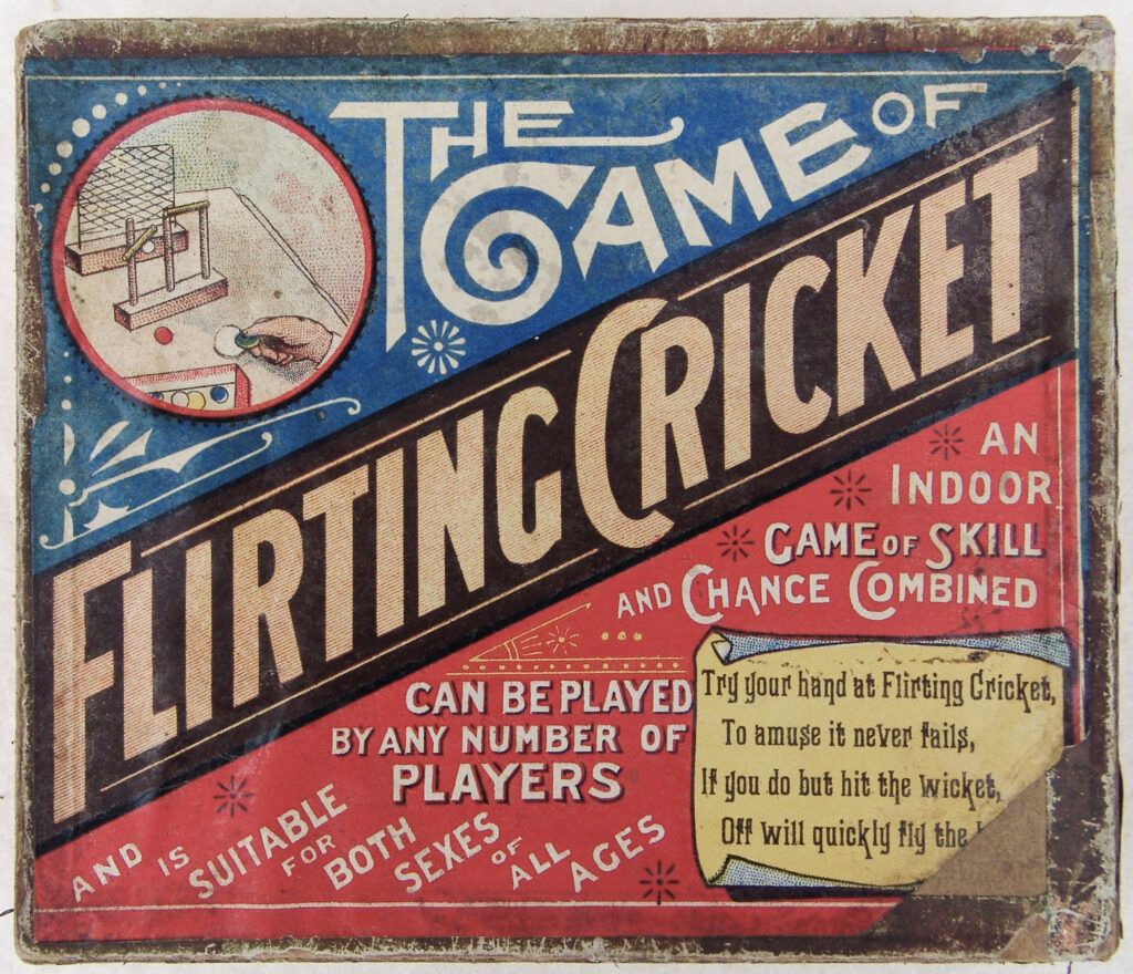 Tucker Tw ID • UNK-119c1 — publisher • (unknown, British) — title • THE GAME OF FLIRTING CRICKET