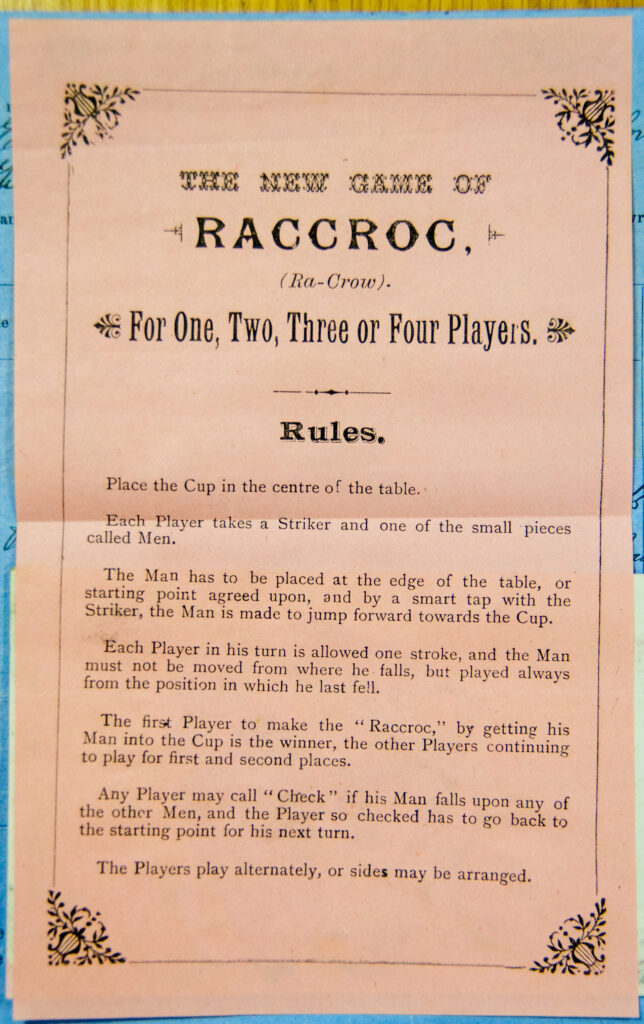 Tucker Tw ID • UNK-183 — publisher • (unknown publisher; copyright by — title • THE NEW GAME OF RACCROC
